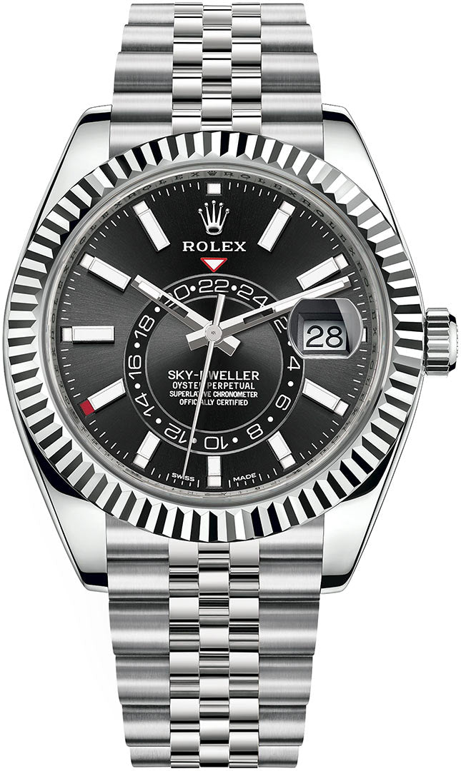 rolex-white-rolesor-sky-dweller-black-index-dial-jubilee-bracelet-ref-326934-925941.jpg Rolex White Rolesor Sky-Dweller Black Index Dial Jubilee Bracelet (Ref# 326934) - Image 1