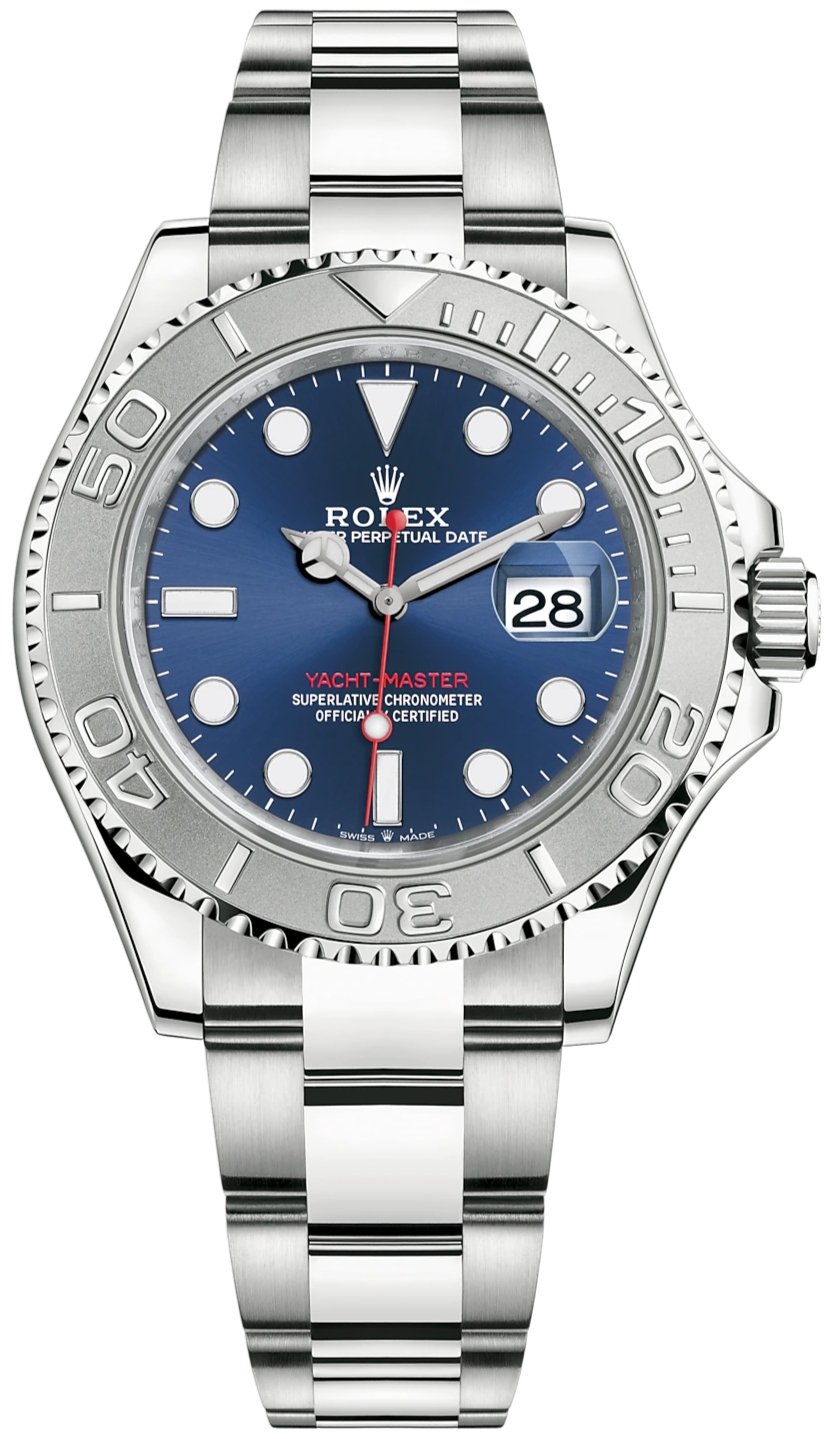 rolex-yacht-master-40-two-tone-platinum-steel-watch-blue-sunray-dial-ref-126622-604088.jpg Rolex Yacht-Master 40 Two-Tone Platinum & Steel Watch - Blue Sunray Dial (Ref# 126622) - Image 1