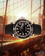 Rolex Yacht-Master 40mm Rose Gold - Black Dial - Oysterflex Strap (Ref# 126655) - Image 2