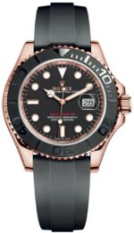 Rolex Yacht-Master 40mm Rose Gold - Black Dial - Oysterflex Strap (Ref# 126655)
