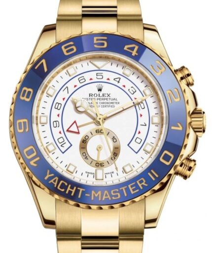 Rolex Yacht-Master II Yellow Gold White Mercedes Dial (Ref# 116688)