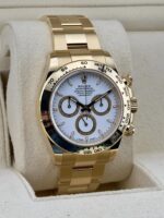 Rolex Yellow Gold White Index Dial Daytona Oyster Bracelet 126508 - Image 4