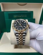 Rolex Yellow Rolesor Sky-Dweller Watch - Black Index Dial - Jubilee Bracelet (Ref # 336933) - Image 6